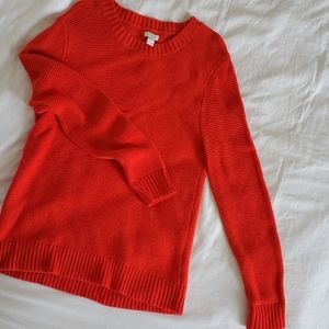 J. Crew red knit sweater